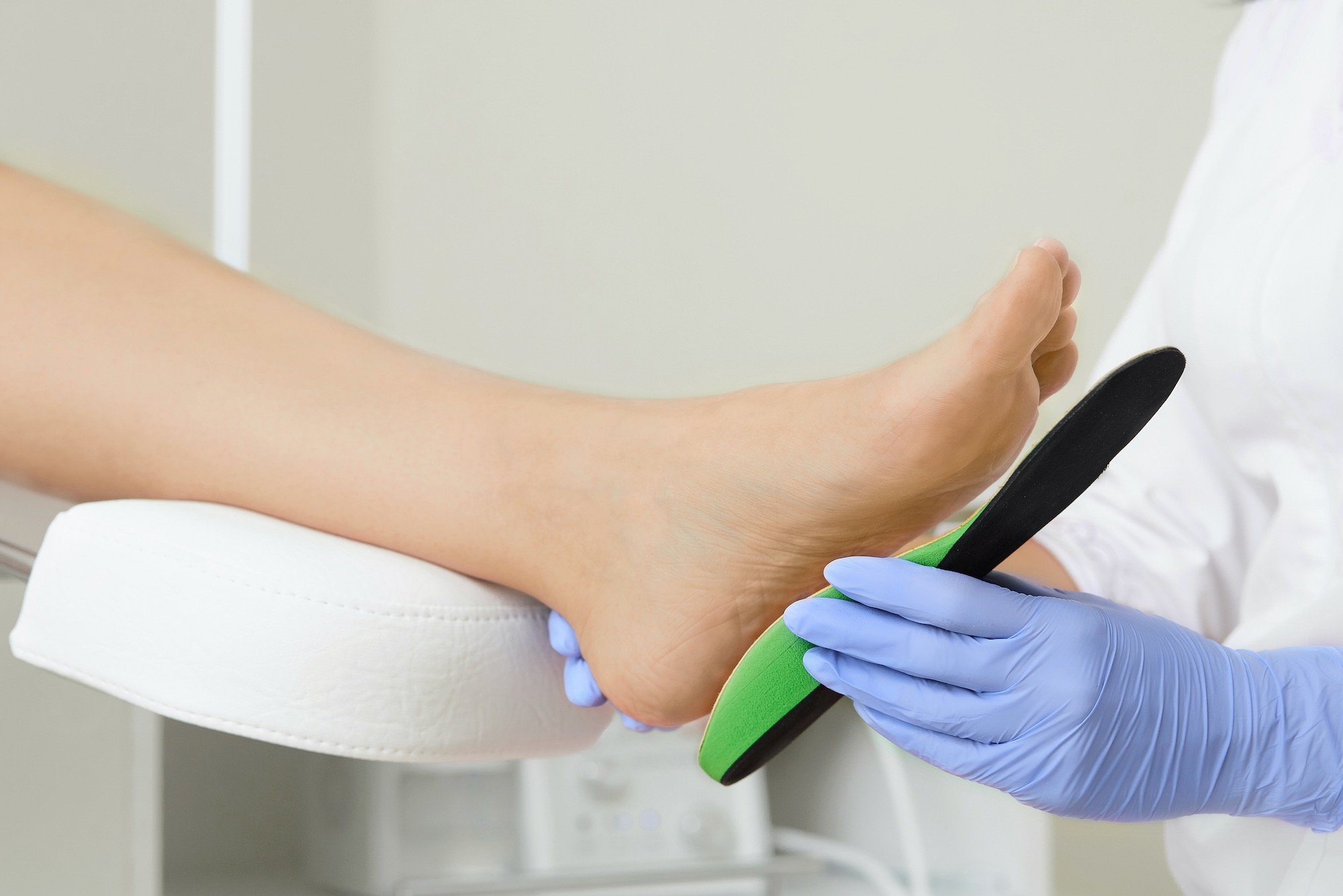 Young Patient Being Fit for Custom Orthotics