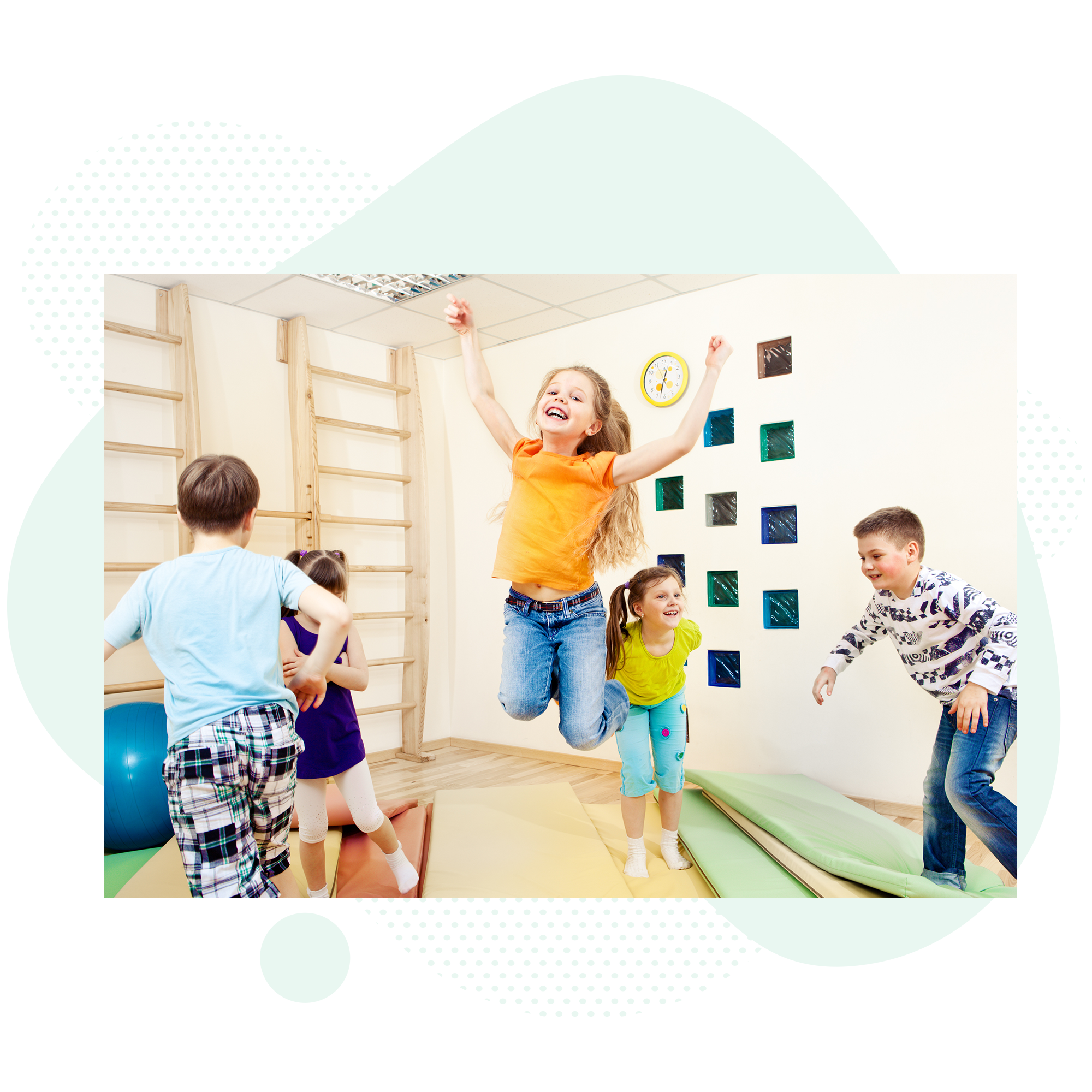 Children playing at a gym